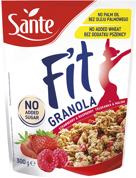 SANTE FIT Granola Raspberry Strawberry & Raspberry